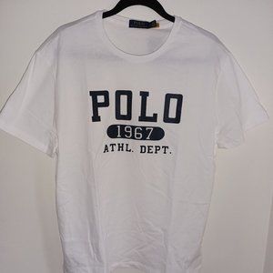 Polo by Ralph Lauren "1967 ATHL DEPT" t-shirt WHITE NEW with tags